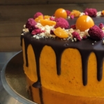 Indulge in Delight: Chocolate Cake with Pumpkin & Peanut Butter